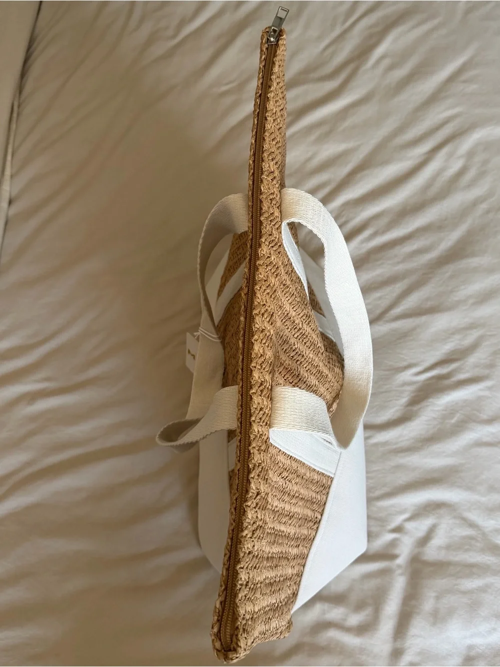Show Me Your MuMu Natural Straw Tote with Cream Straps